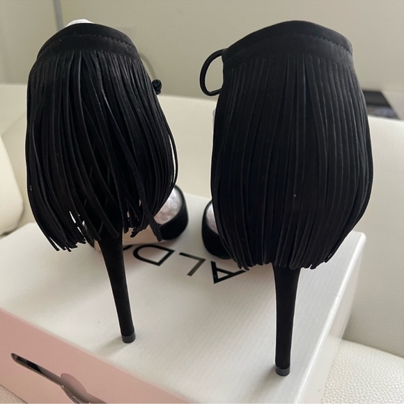 Aldo Black Fringe Heels - Picture 11 of 15